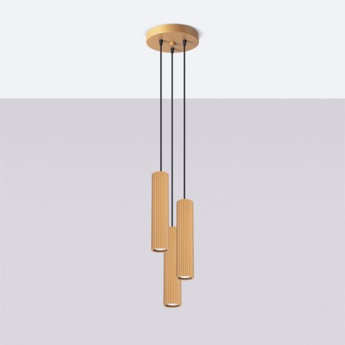 Mennyezeti Lámpa Függő Cső Spot 3x GU10 Arany Szén Deep Space SL.1557 Sollux