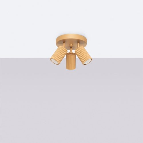 Mennyezeti Lámpa Mennyezeti Lámpa Cső Spot 3x GU10 Arany Szén Deep Space SL.1563 Sollux