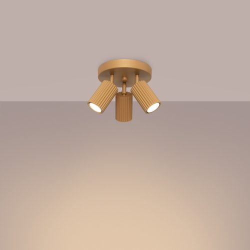 Mennyezeti Lámpa Mennyezeti Lámpa Cső Spot 3x GU10 Arany Szén Deep Space SL.1563 Sollux