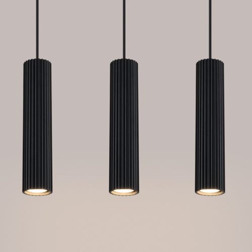 Mennyezeti Lámpa Függő Cső Spot 3x GU10 Fekete Karbon Deep Space SL.1575 Sollux