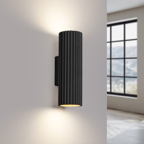 Fali Lámpa Sconce Reflektor Cső Spot 2x GU10 Fekete Karbon Deep Space SL.1649 Sollux