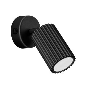   Fali Lámpa, Reflektor, Cső, Spotlámpa, GU10, Fekete, Karbon, Deep Space, SL.1579, Sollux