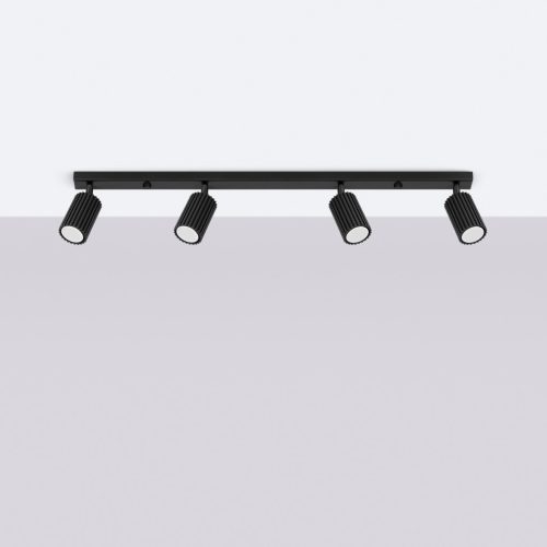 Mennyezeti Lámpa Spot Cső Spot 4x GU10 Fekete Karbon Deep Space SL.1584 Sollux
