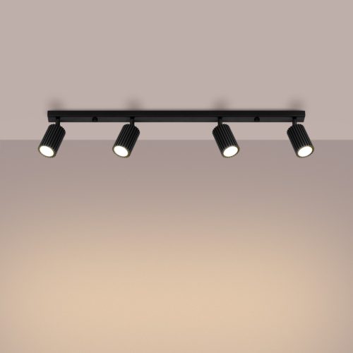 Mennyezeti Lámpa Spot Cső Spot 4x GU10 Fekete Karbon Deep Space SL.1584 Sollux