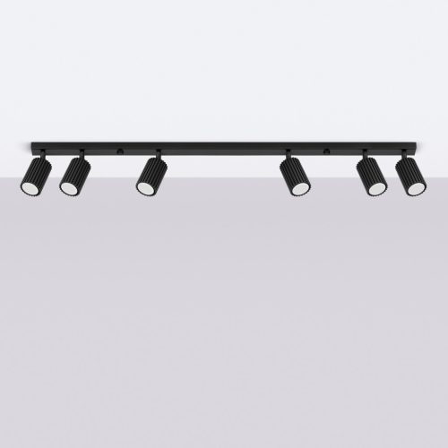 Mennyezeti Lámpa Spot Cső Spot 6x GU10 Fekete Karbon Deep Space SL.1585 Sollux