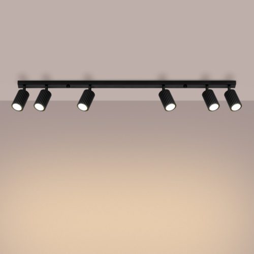 Mennyezeti Lámpa Spot Cső Spot 6x GU10 Fekete Karbon Deep Space SL.1585 Sollux