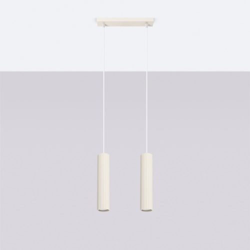 Mennyezeti Lámpa Függő Cső Spot 2x GU10 Bézs Karbon Deep Space SL.1593 Sollux