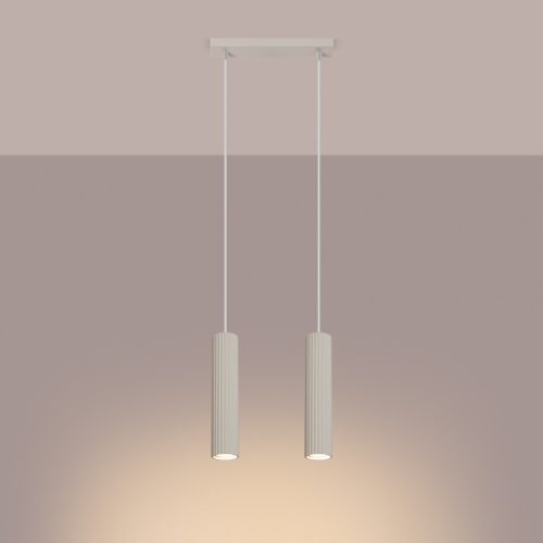 Mennyezeti Lámpa Függő Cső Spot 2x GU10 Bézs Karbon Deep Space SL.1593 Sollux