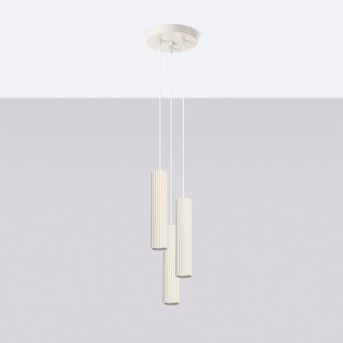 Mennyezeti Lámpa Függő Cső Spot 3x GU10 Bézs Karbon Deep Space SL.1595 Sollux