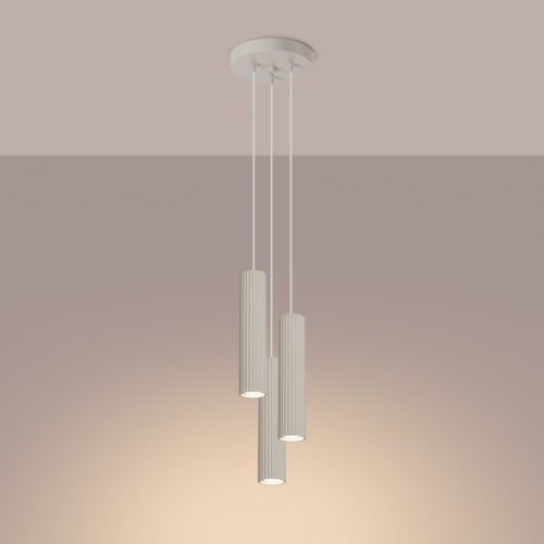 Mennyezeti Lámpa Függő Cső Spot 3x GU10 Bézs Karbon Deep Space SL.1595 Sollux