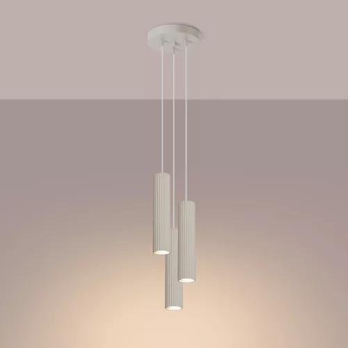 Mennyezeti Lámpa Függő Cső Spot 3x GU10 Bézs Karbon Deep Space SL.1595 Sollux