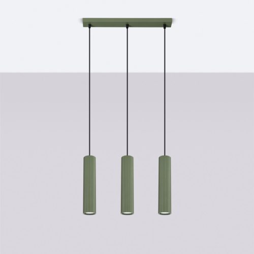 Mennyezeti Lámpa Függő Cső Spot 3x GU10 Olive Karbon Deep Space SL.1613 Sollux