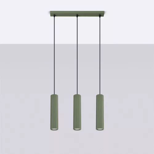 Mennyezeti Lámpa Függő Cső Spot 3x GU10 Olive Karbon Deep Space SL.1613 Sollux