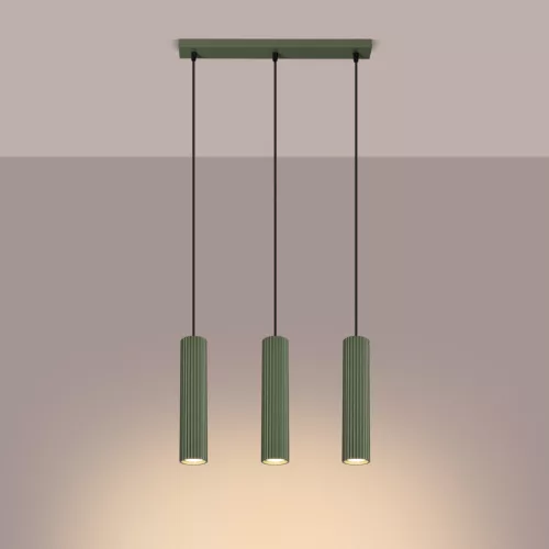 Mennyezeti Lámpa Függő Cső Spot 3x GU10 Olive Karbon Deep Space SL.1613 Sollux