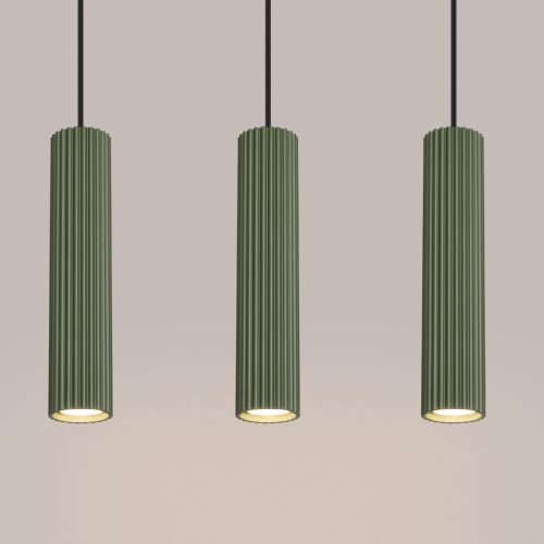 Mennyezeti Lámpa Függő Cső Spot 3x GU10 Olive Karbon Deep Space SL.1613 Sollux