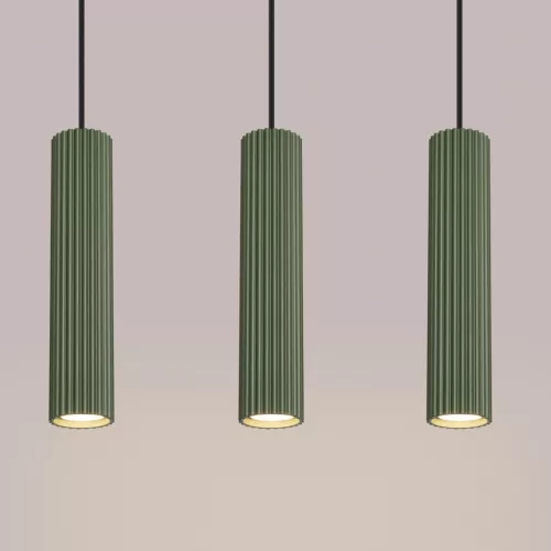 Mennyezeti Lámpa Függő Cső Spot 3x GU10 Olive Karbon Deep Space SL.1613 Sollux