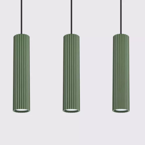 Mennyezeti Lámpa Függő Cső Spot 3x GU10 Olive Karbon Deep Space SL.1613 Sollux
