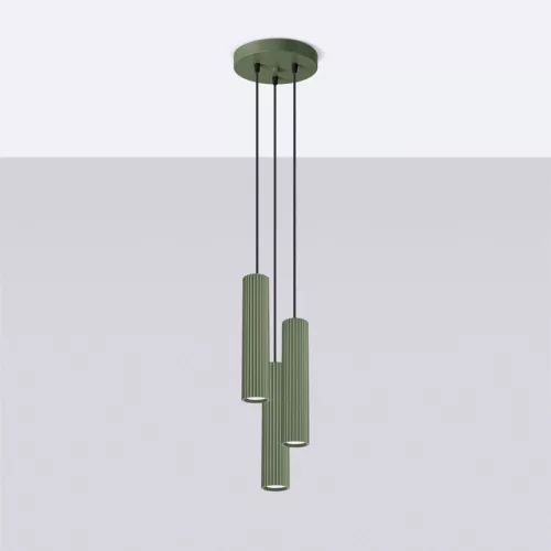 Mennyezeti Lámpa Függő Cső Spot 3x GU10 Olive Karbon Deep Space SL.1614 Sollux