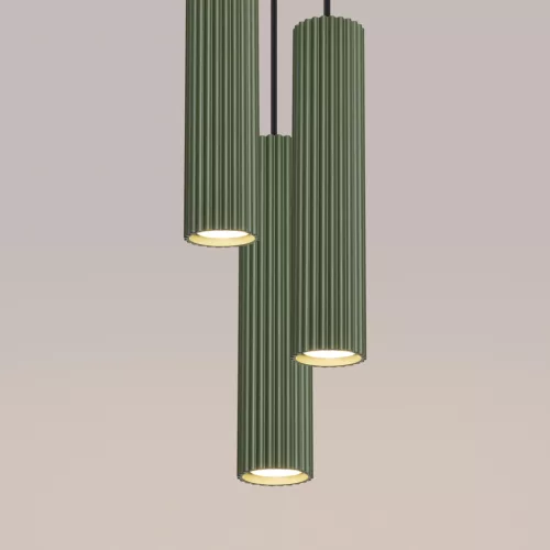 Mennyezeti Lámpa Függő Cső Spot 3x GU10 Olive Karbon Deep Space SL.1614 Sollux