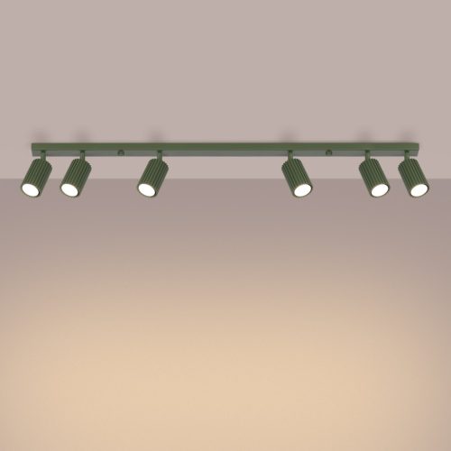 Mennyezeti Lámpa Spot Cső Spot 6x GU10 Olive Karbon Deep Space SL.1623 Sollux