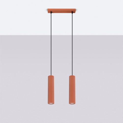 Mennyezeti lámpa, cső alakú spotlámpa, 2x GU10, okkerpiros, karbon, Deep Space, SL.1631, Sollux