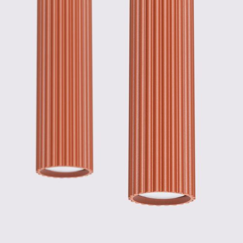 Mennyezeti lámpa, cső alakú spotlámpa, 2x GU10, okkerpiros, karbon, Deep Space, SL.1631, Sollux