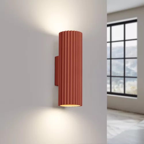 Fali Lámpa Sconce Reflektor Cső Spot 2x GU10 Vörös Okker Karbon Deep Space SL.1655 Sollux