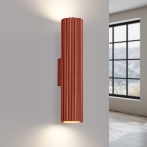 Fali Lámpa Sconce Cső Spot 2x GU10 Okker Piros Karbon Deep Space SL.1634 Sollux