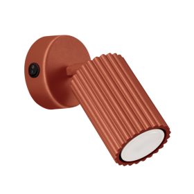   Fali lámpa, reflektor, cső alakú spotlámpa, GU10, okkerpiros, karbon, Deep Space, SL.1636, Sollux