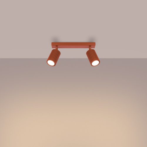 Mennyezeti Lámpa Spot Cső 2x GU10 Vörös Okker Karbon Deep Space SL.1637 Sollux