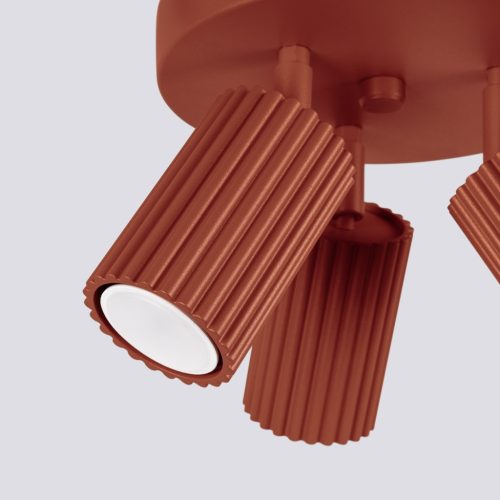 Mennyezeti Lámpa Mennyezeti Lámpa Cső Spot 3x GU10 Okker Piros Karbon Deep Space SL.1639 Sollux