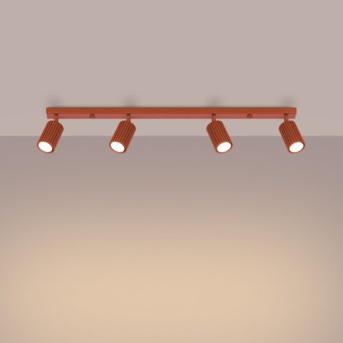 Mennyezeti Lámpa Spot Cső 4x GU10 Vörös Okker Karbon Deep Space SL.1641 Sollux