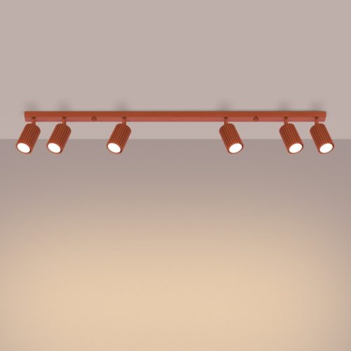 Mennyezeti Lámpa Spot Cső 6x GU10 Vörös Okker Karbon Deep Space SL.1642 Sollux