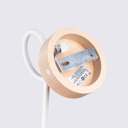 Fali lámpa, E27, természetes fa, fehér, parázs, barackszínű, puffasztott, SL.1473, Sollux