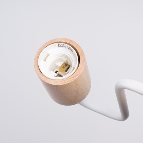 Fali lámpa, E27, természetes fa, fehér, timbo barackszínű, puffasztott, SL.1664, Sollux