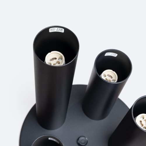 Mennyezeti lámpa, Tuba spotlámpa, 5x GU10, fekete, Lagos, óceánzöld, SL.1467 Sollux