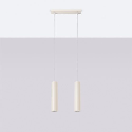 Mennyezeti lámpa, cső alakú spotlámpa, 2x GU10, bézs, Lagos, óceánzöld, SL.1480, Sollux