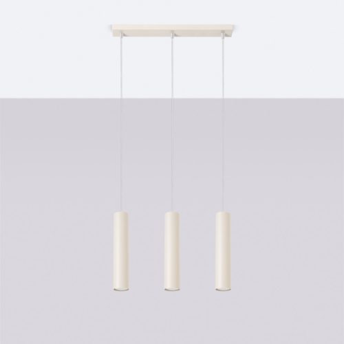 Mennyezeti lámpa, cső alakú spotlámpa, 3x GU10, bézs, Lagos, óceánzöld, SL.1481 Sollux