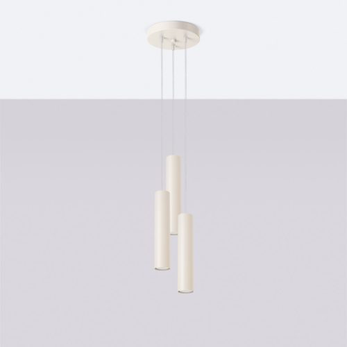 Mennyezeti lámpa, cső alakú spotlámpa, 3x GU10, bézs, Lagos, óceánzöld, SL.1482 Sollux