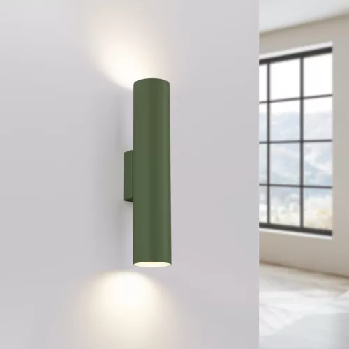 Fali Lámpa Sconce Tuba Spot 2x GU10 Oliva Lagos Óceánzöld SL.1488 Sollux