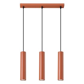   Mennyezeti lámpa, cső alakú spotlámpa, 3x GU10, okkerpiros, Lagos, óceánzöld, SL.1491, Sollux