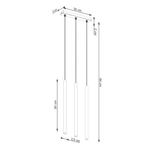 Mennyezeti Lámpa, Cső alakú Spotlámpa, 3x G9, Bézs, Pasztell, Óceánzöld, SL.1514 Sollux