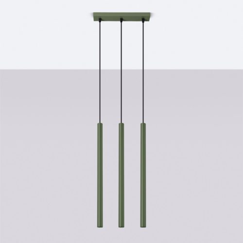 Mennyezeti Lámpa, Cső alakú Spotlámpa, 3x G9, Olíva Pasztell Óceánzöld, SL.1520 Sollux