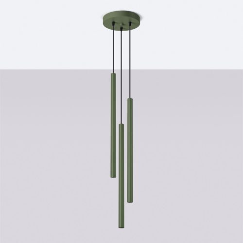 Mennyezeti Lámpa, Cső alakú Spotlámpa, 3x G9, Olíva Pasztell Óceánzöld, SL.1521 Sollux