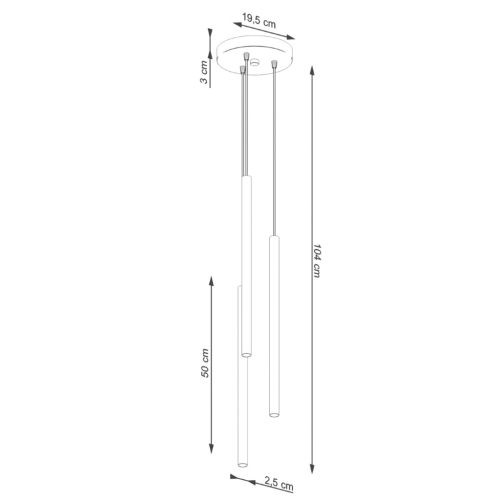 Mennyezeti Lámpa, Cső alakú Spotlámpa, 3x G9, Olíva Pasztell Óceánzöld, SL.1521 Sollux