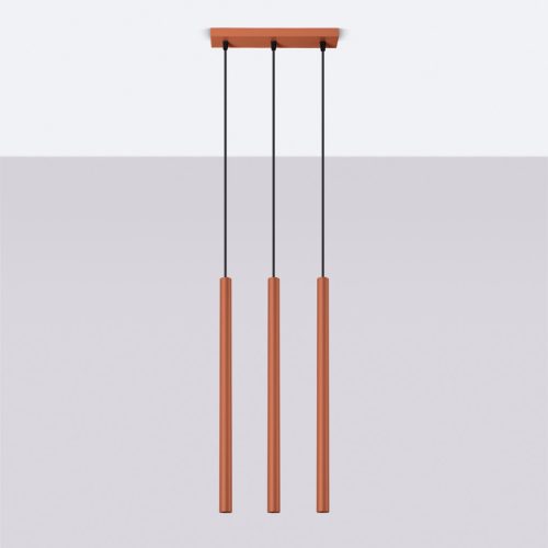 Mennyezeti Lámpa, Cső alakú Spotlámpa, 3x G9, Okker Piros, Pasztell Óceánzöld, SL.1526 Sollux