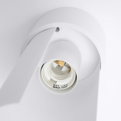 Mennyezeti lámpa, felületre szerelhető, E27, fehér, villogó kék zafír, SL.1673, Sollux