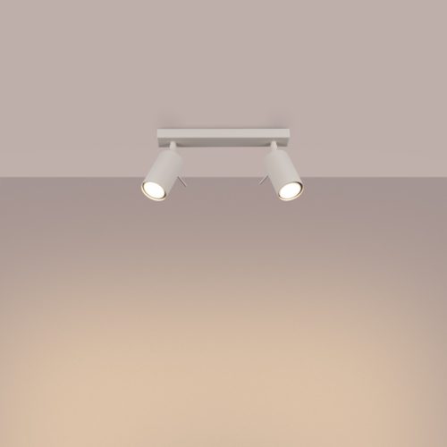 Mennyezeti Lámpa Spot Cső Spot 2x GU10 Bézs Gyűrű Keserédes Csillám SL.1495 Sollux