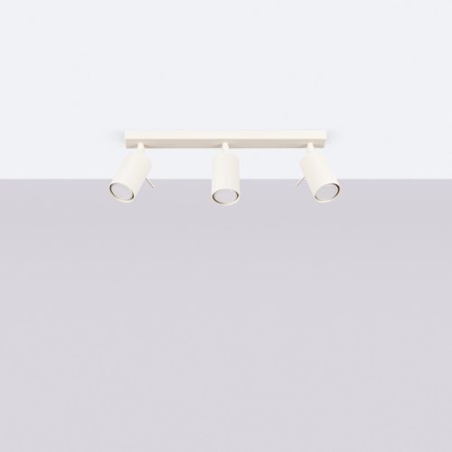 Mennyezeti Lámpa Spot Cső 3x GU10 Bézs Gyűrű Keserédes Csillám SL.1496 Sollux