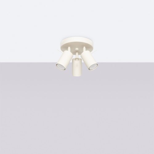 Mennyezeti Lámpa Mennyezeti Spot Cső 3x GU10 Bézs Gyűrű Keserédes Csillám SL.1497 Sollux